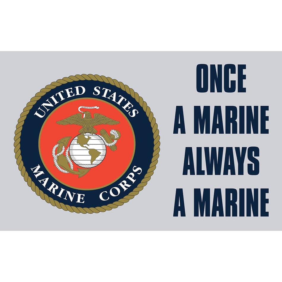 USMC Crest Once a Marine Always a Marine Decal 5.5" x 3.5"