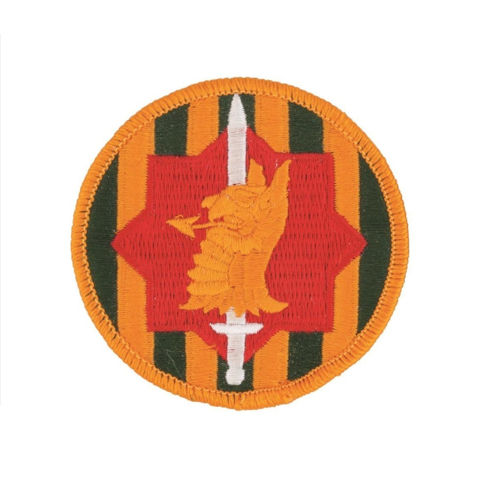 US Army 89th Military Police Brigade Full Color Sew-On Patch on a white background