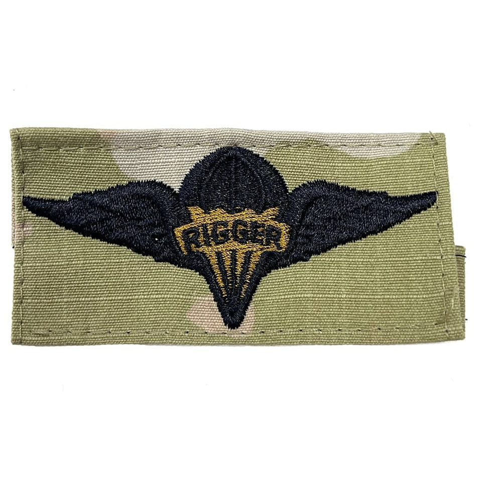 US Army Gold Pararigger Badge - Sew-On OCP Patch - Rigger Wings
