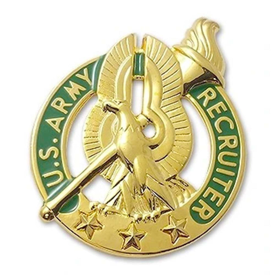 US Army Gold Recruiter Badge With Mirror Finish