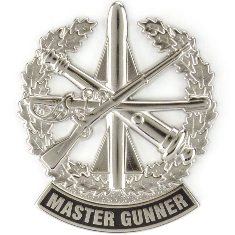 US Army Master Gunner Badge - Mirror Finish