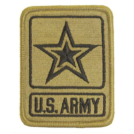 US Army of One Star OCP Patch With Hook Fastener on a white background