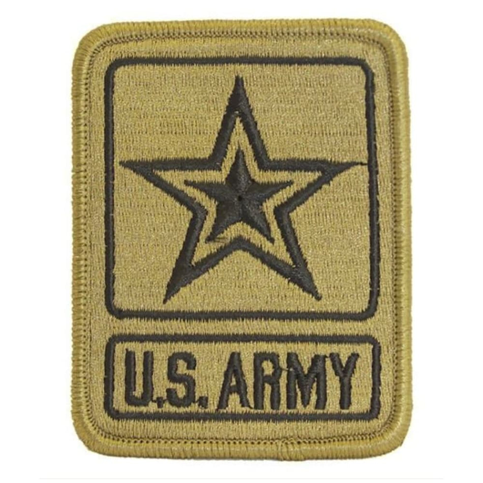 US Army of One Star OCP Patch With Hook Fastener on a white background