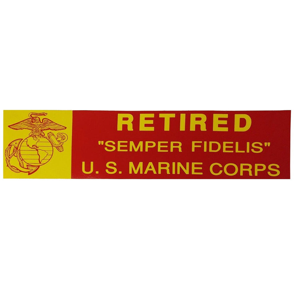 US Marine Corps Semper Fidelis Retired Logo Bumper Sticker