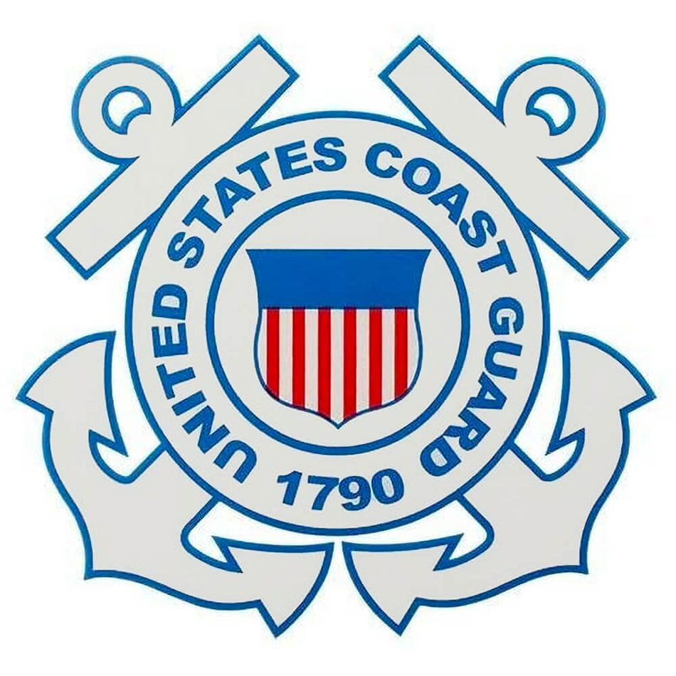 United States Coast Guard Window Decal 1790 4 1/2" by 4"