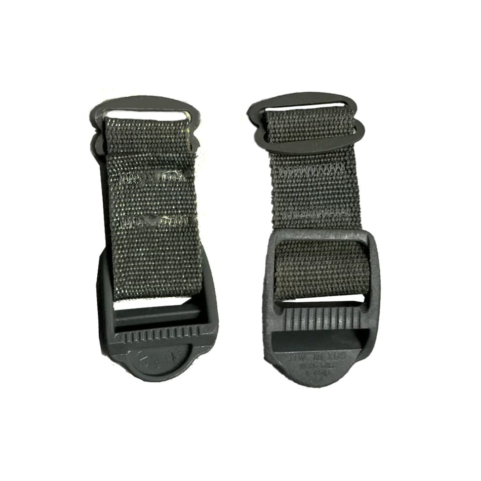 Two MOLLE Load Lifter Attachment Straps Foliage Green on a white background