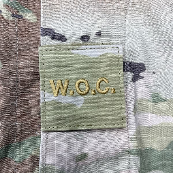 Warrant Officer Candidate WOC OCP Patch 2x2 Gold With Hook Fastener - Pair – view 3