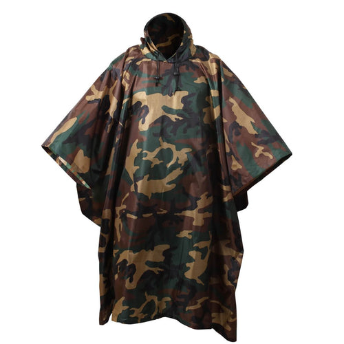 Woodland Camo G.I. Type Rip-Stop Poncho