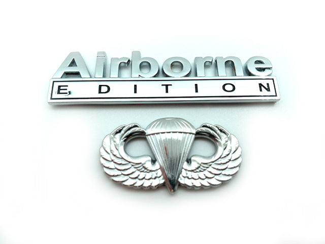 Airborne Edition Emblem Metal Truck Decal
