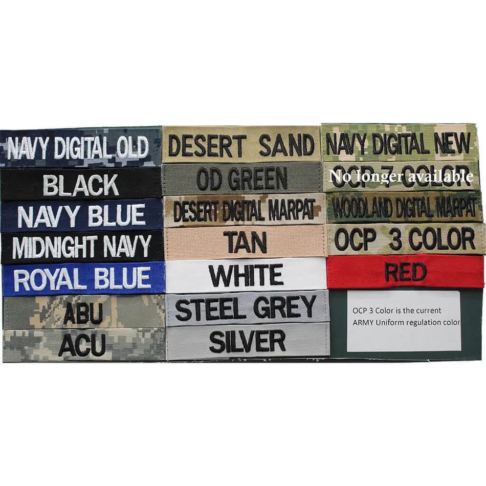 All Name Tape Fabric Colors
