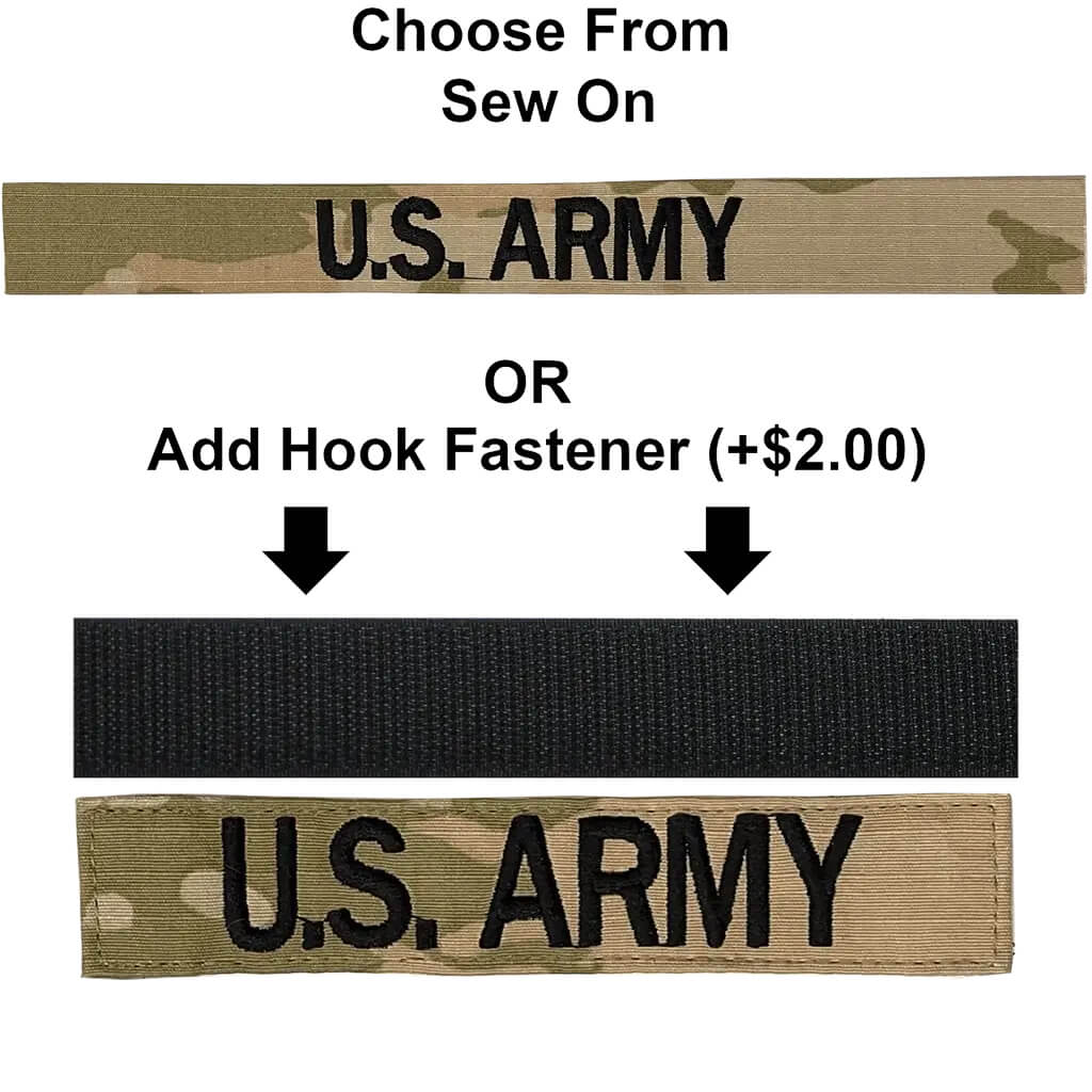GI US Army Name Tape OCP Single with Hook and Loop