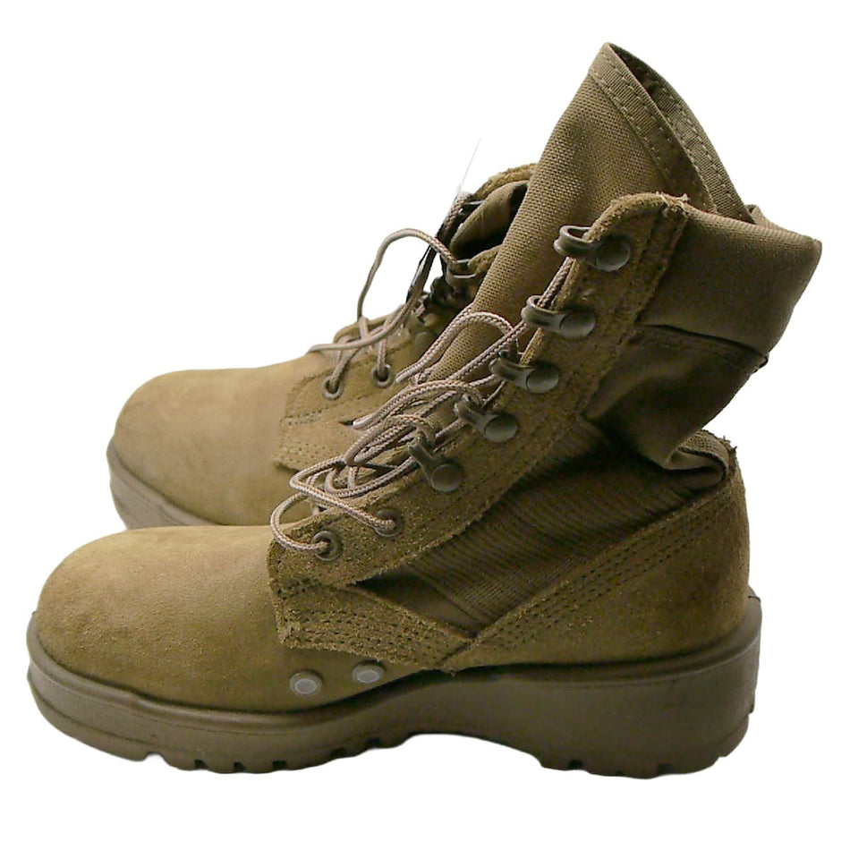 Army Hot Weather Coyote Brown Combat Boots on a white background