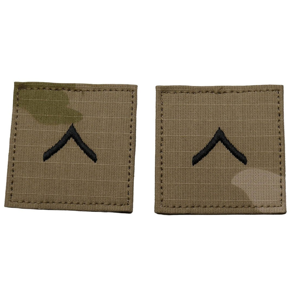 Private PVT Army Rank OCP Patch With Hook Fastener Set of 2