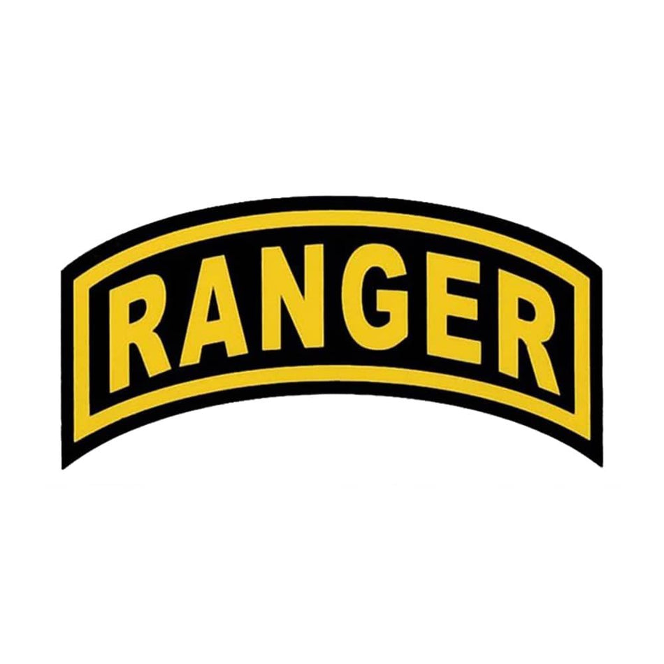 Army Ranger Arc Tab Decal 4.25" x 2.25"
