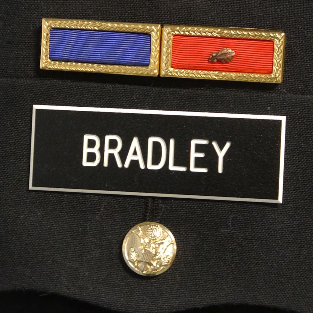 ASU Nameplate for Army Service Uniform - Black Name Tag