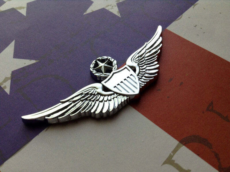 US Army Master Aviator Badge Metal Decal By Auto Medals 