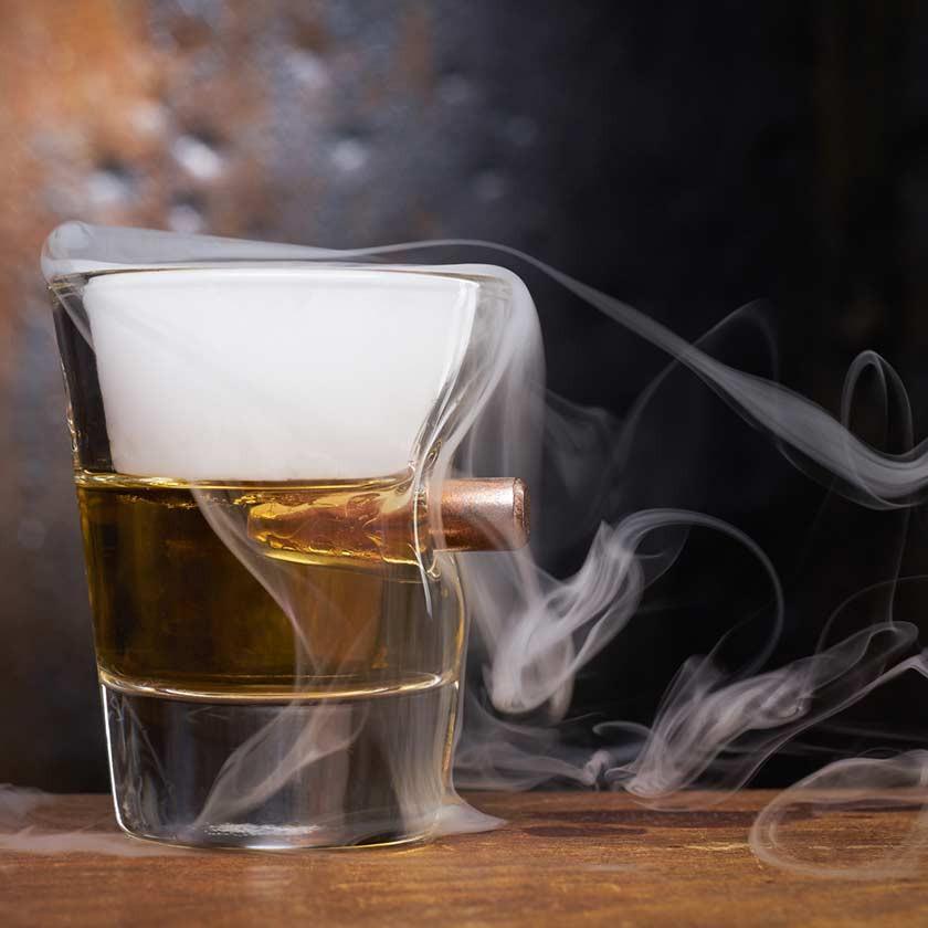 BenShot Shot Glass - 2oz With Real Bullet