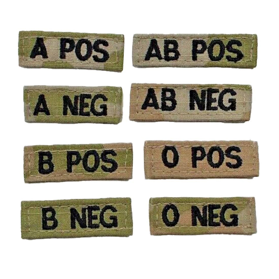 ACH Helmet Band Sew-On OCP Blood Type Patches