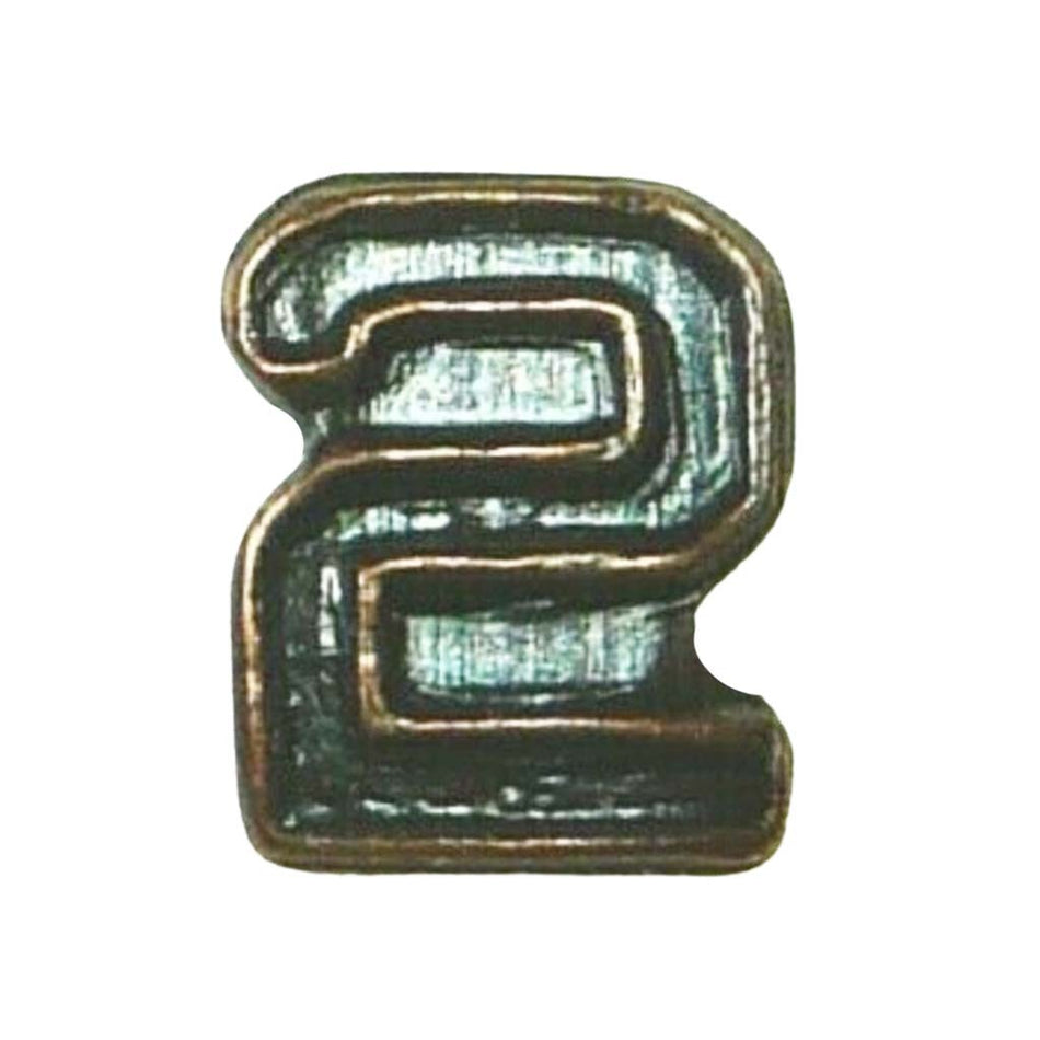 Bronze Numeral 2 Device – 3/16" Ribbon/Medal Attachment