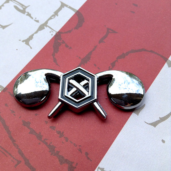 Chemical Corps Branch Insignia Metal Car Decal