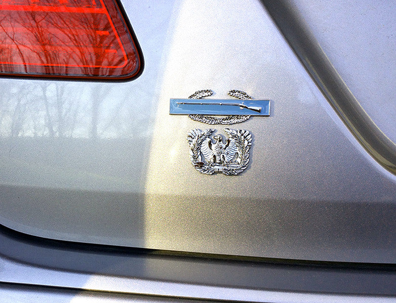 Combat Infantryman Badge Metal Car Decals by Auto Medals