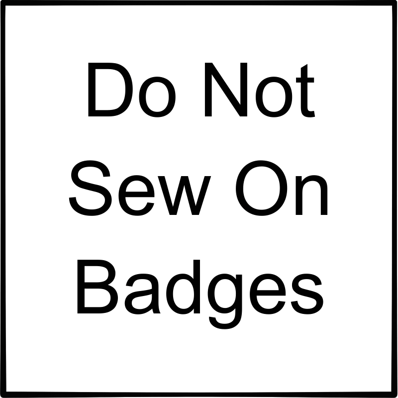 Do Not Sew on Badges