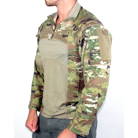 Army Combat Shirt USGI Massif OCP Multicam Shirts with Quarter Zip FR Side View