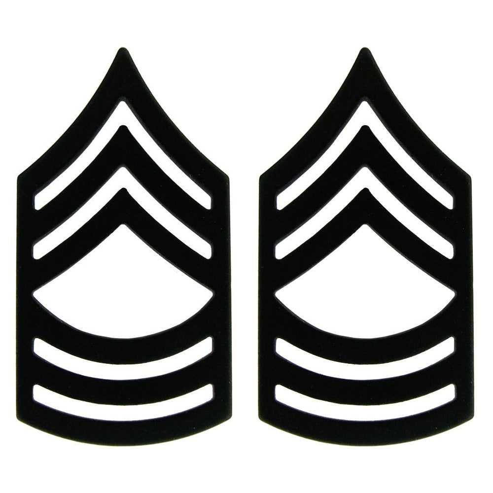 Msg Military Master Sergeant Rank Pins Army MSG Black Metal Insignia - Pair ...