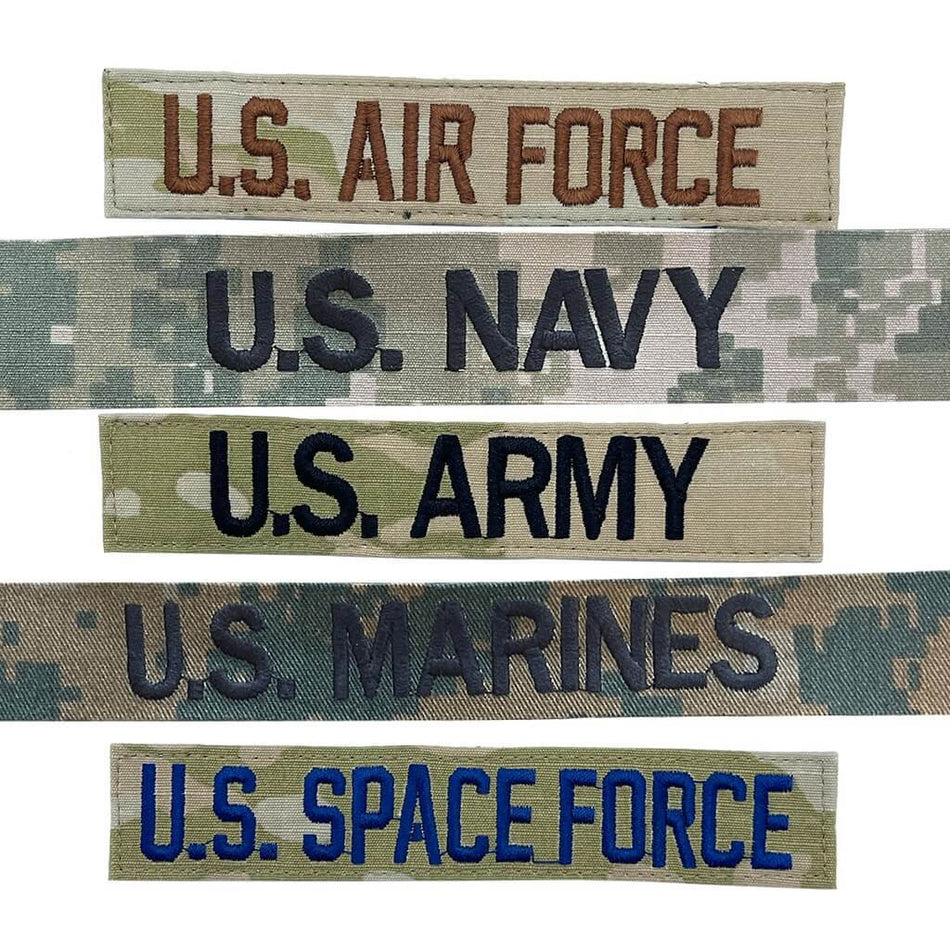 Custom Military Name Tapes - Sew On/Hook & Loop