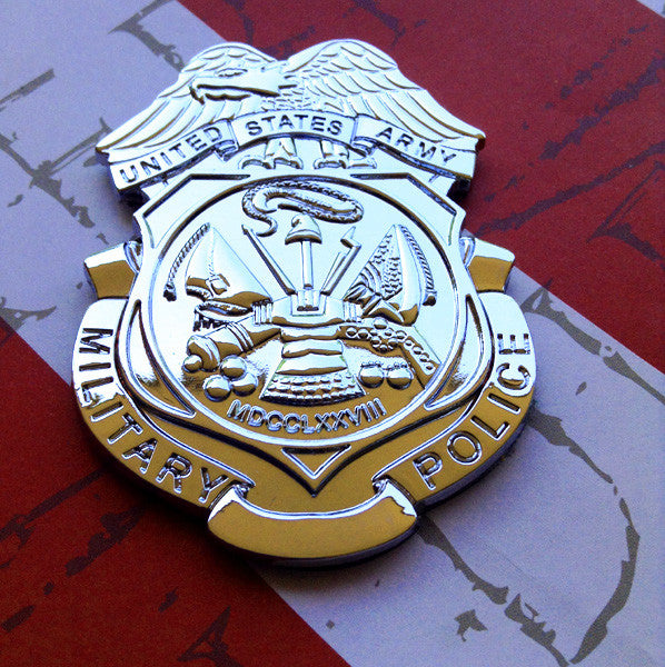 Army Military Police MP Badge Chrome Car Decal – Bradley's Surplus
