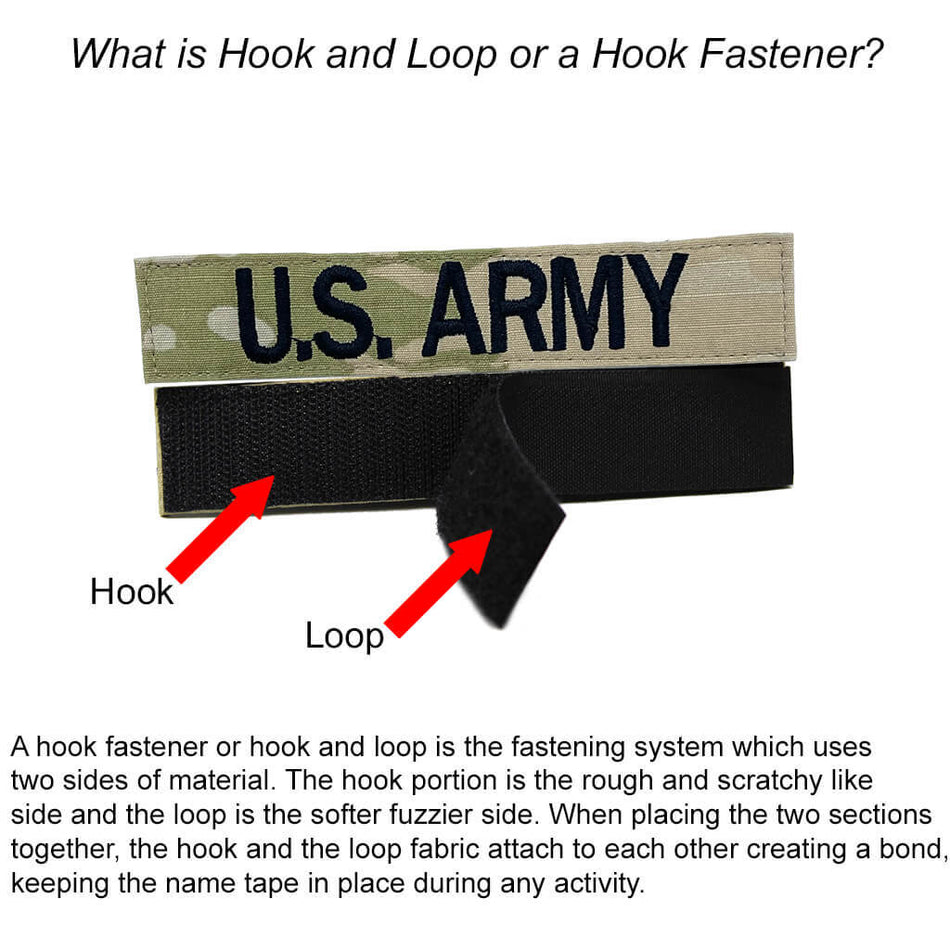 Custom Military Name Tapes - Sew On/Hook & Loop