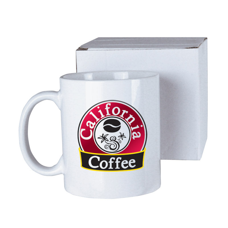 Personalized White Ceramic Coffee Mug 11oz