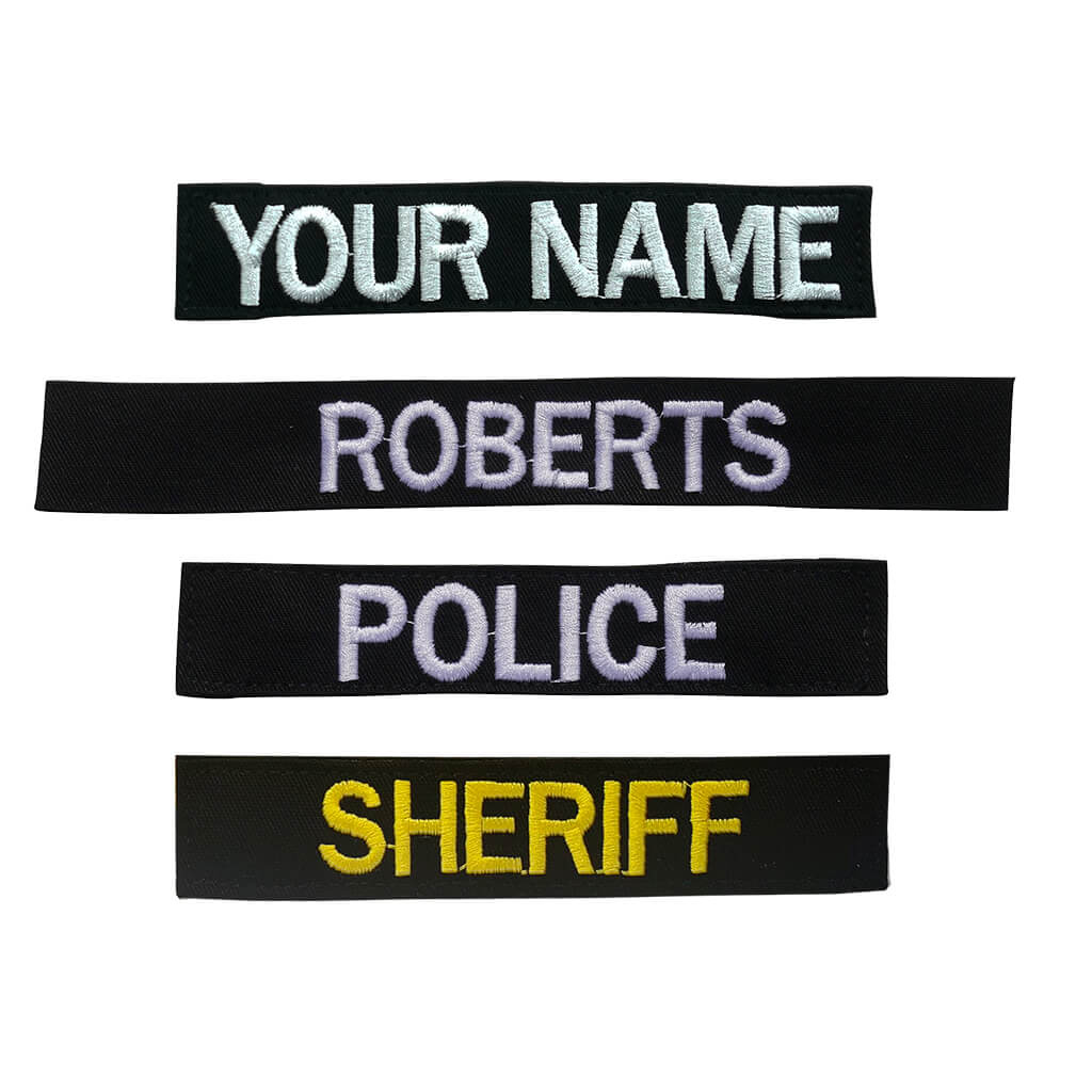 Police Black Name Tapes