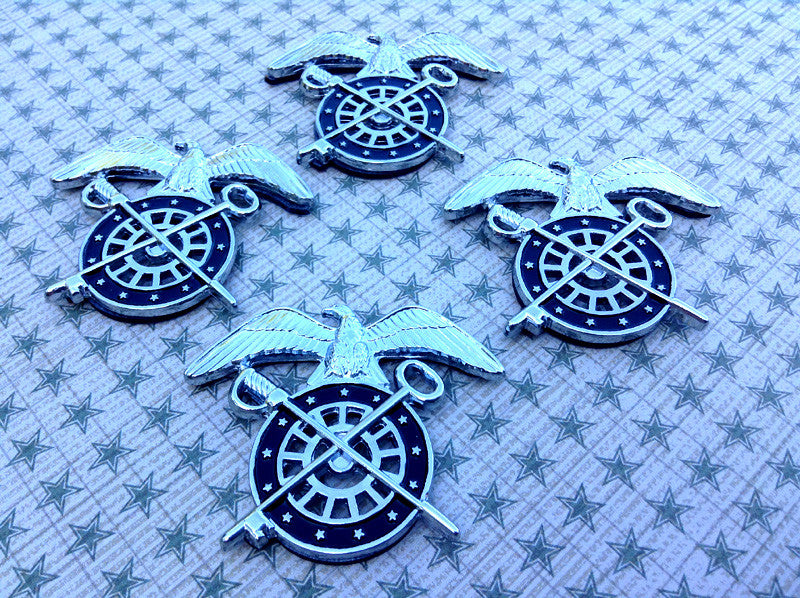 Quartermaster Insignia Metal Decal