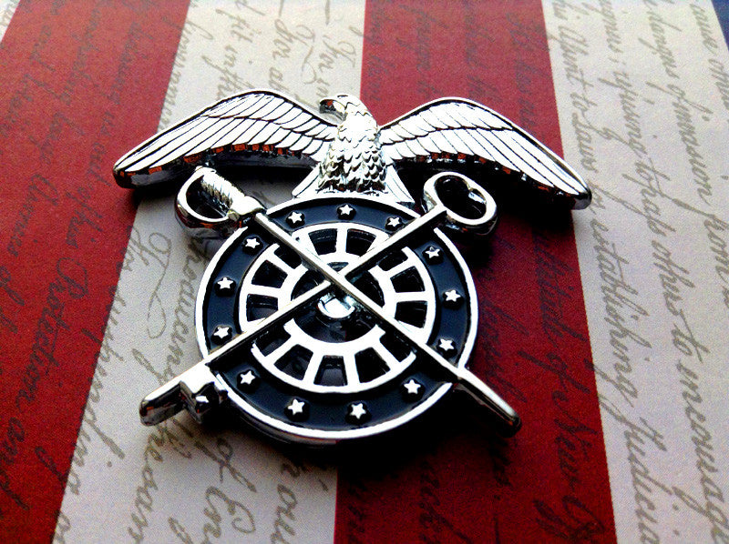 Quartermaster Insignia Metal Decal