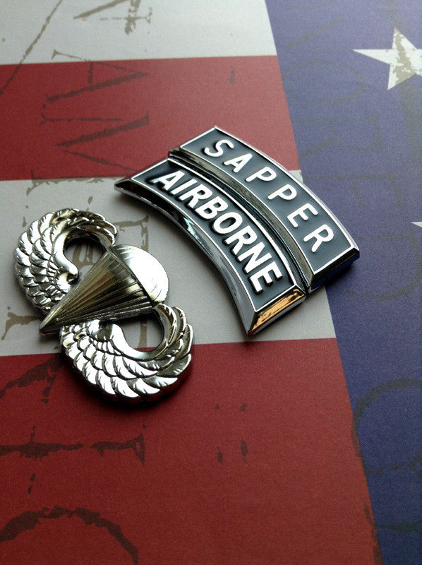 Army Sapper Tab Car Decal | Chrome Metal Military Emblem – Bradley's ...