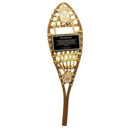Personalized Small Snow Shoe with Engraved Plaque