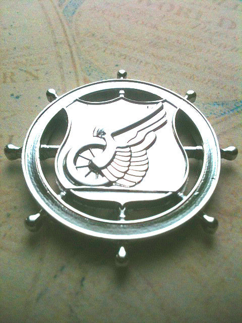 Army Transportation Corps Insignia Chrome Metal Car Decal