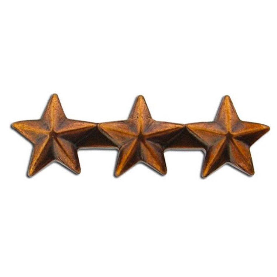 2 bronze stars connected on a white background