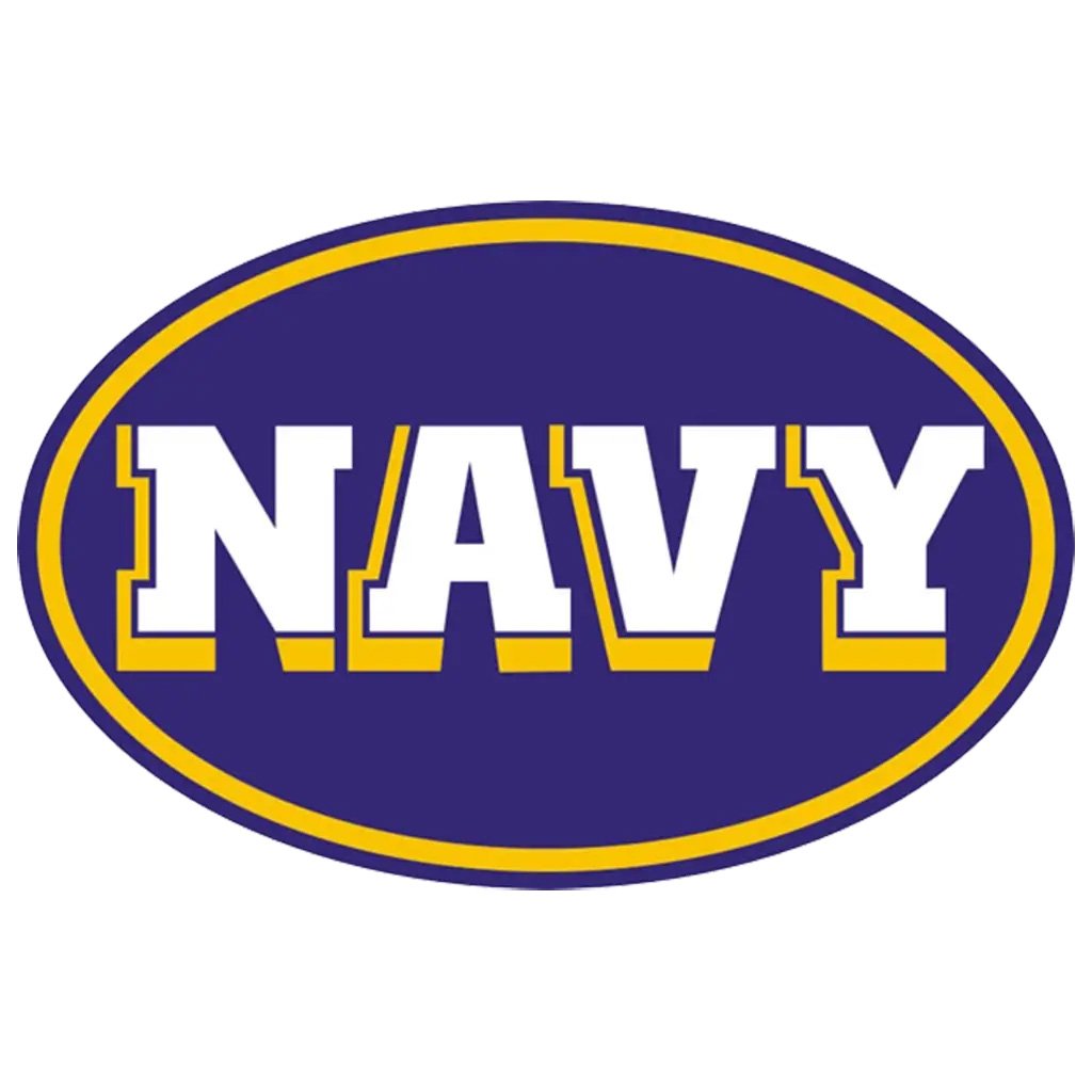 Navy Oval Auto Magnet 5.75 inch For Metal Surfaces