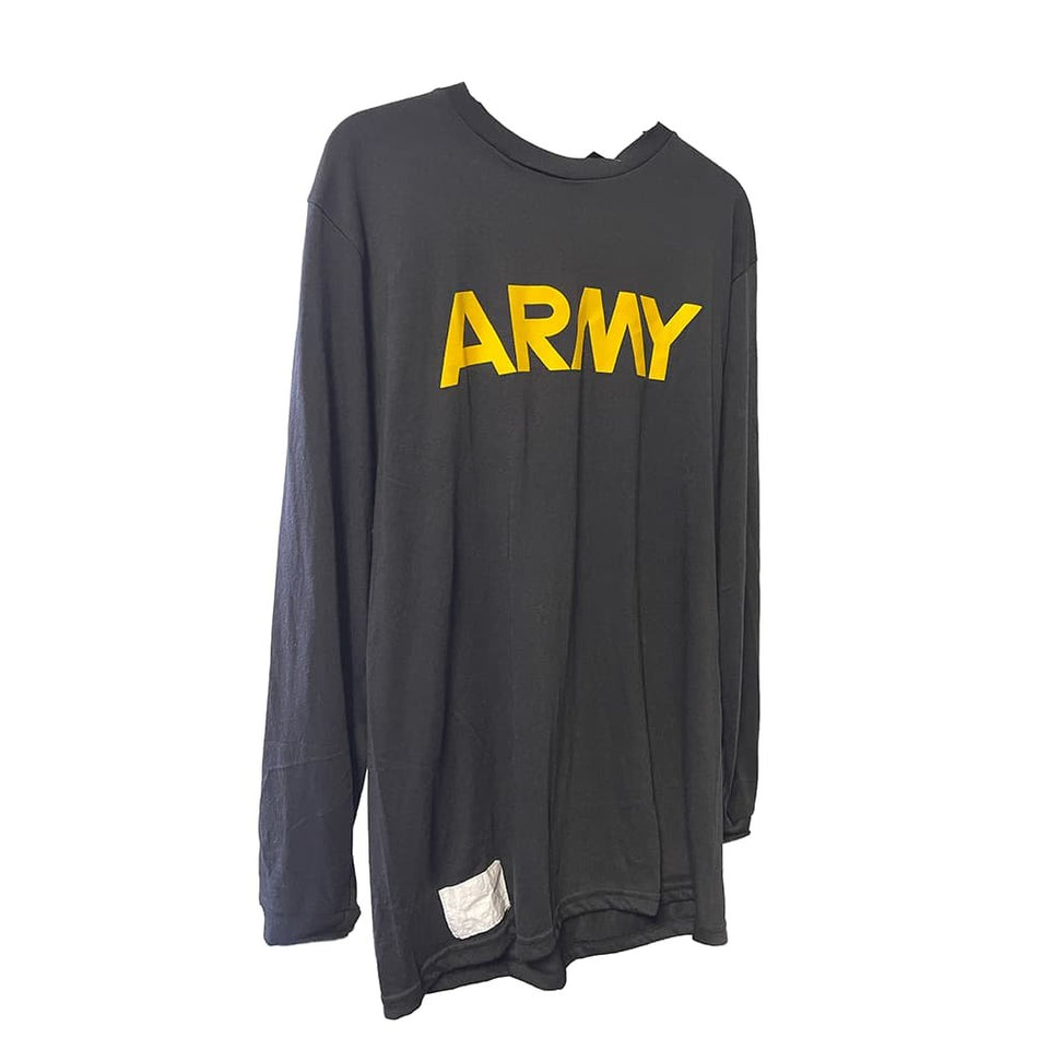 Army Long Sleeve APFU PT Shirt, displayed against a plain white background.