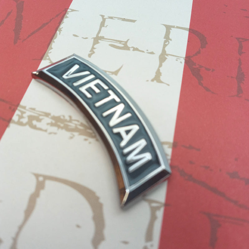 Vietnam Tab Metal Car Decal by Auto Medals