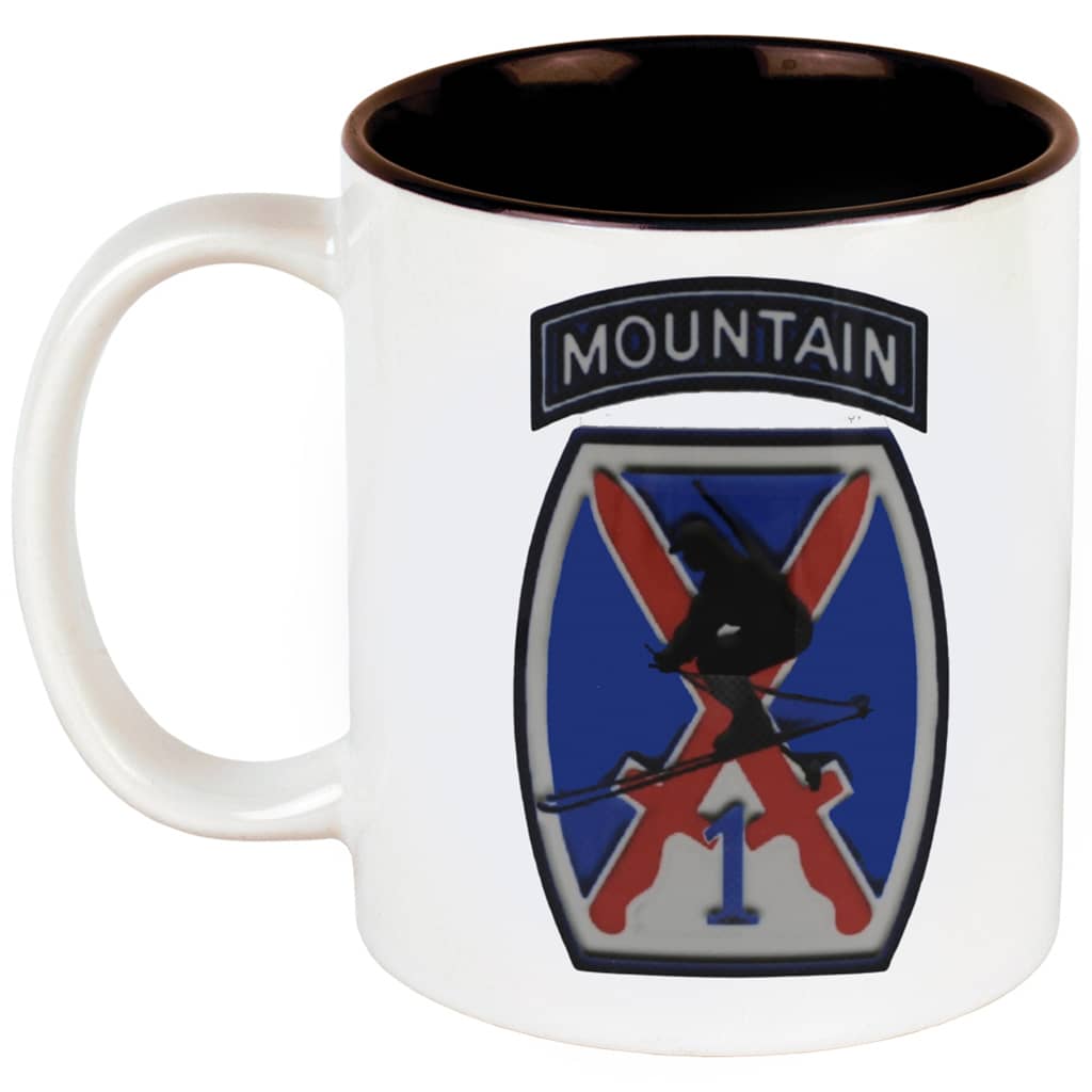 10th Mountain Division Coffee Cup With Black Inside
