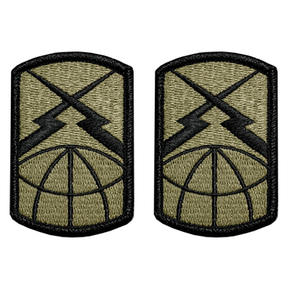 Army 160th Signal Brigade OCP Patch With Hook Fastener - Pair