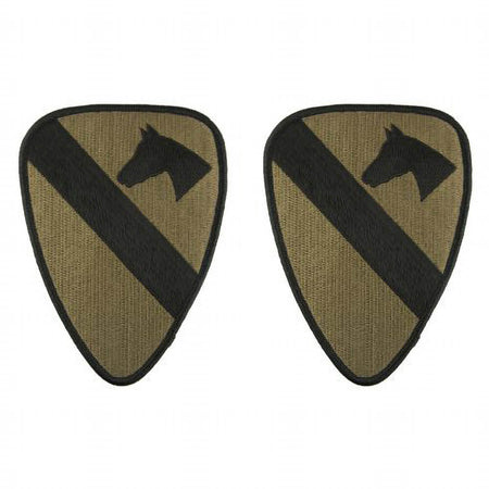 1st Cavalry Division OCP Patch With Hook Fastener - Pair