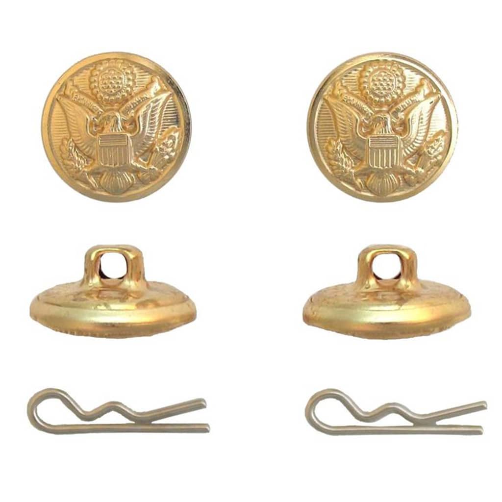 Army ASU Pocket Button 25 Ligne with Cotter Pin - Pack of 2