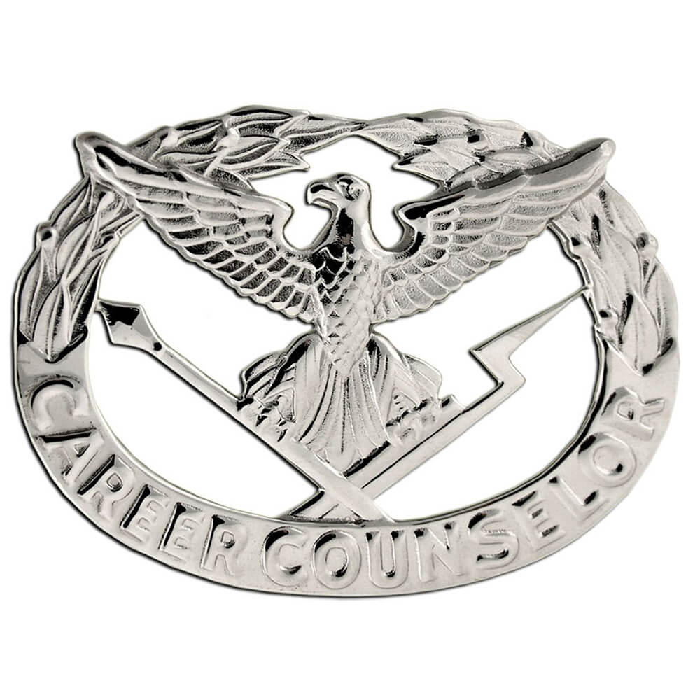 Career Counselor Army Badge Full Size with Mirror Finish