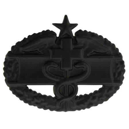 Combat Medical Badge Army Medic 2nd Award Black Metal Pin Made in the USA