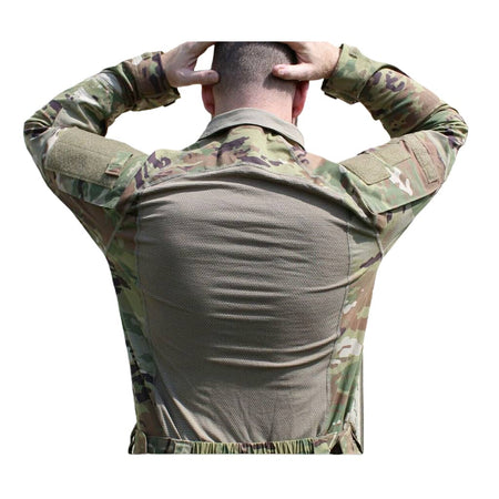 Army Combat Shirt USGI Massif OCP Multicam Shirts with Quarter Zip FR Back View