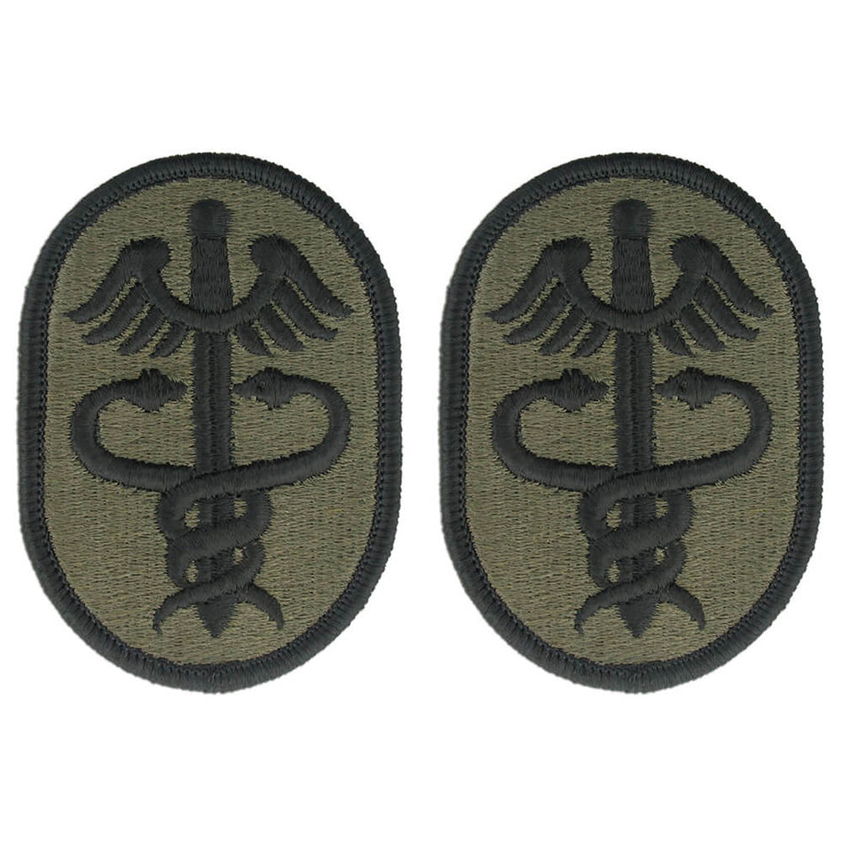 Army Health Services Command Meddac OCP Patch With Hook Fastener - Pair